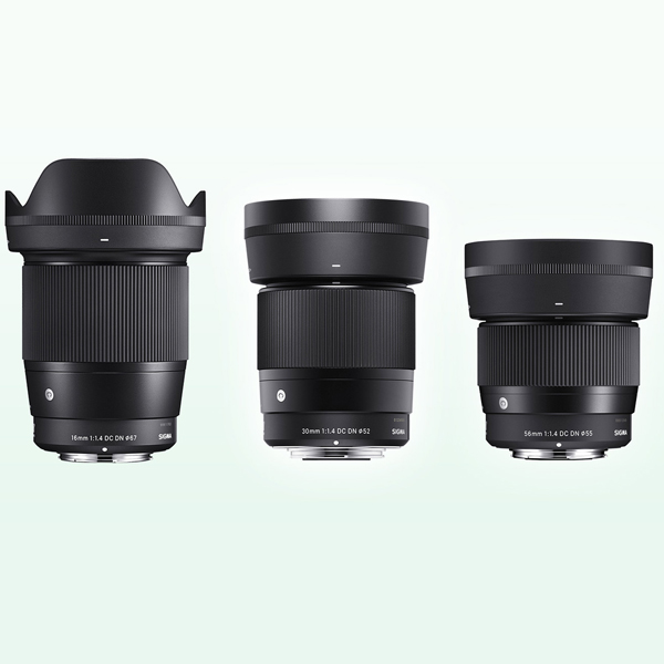 3 fix lens Sigma F1.4 cho Sony E 16/30/56